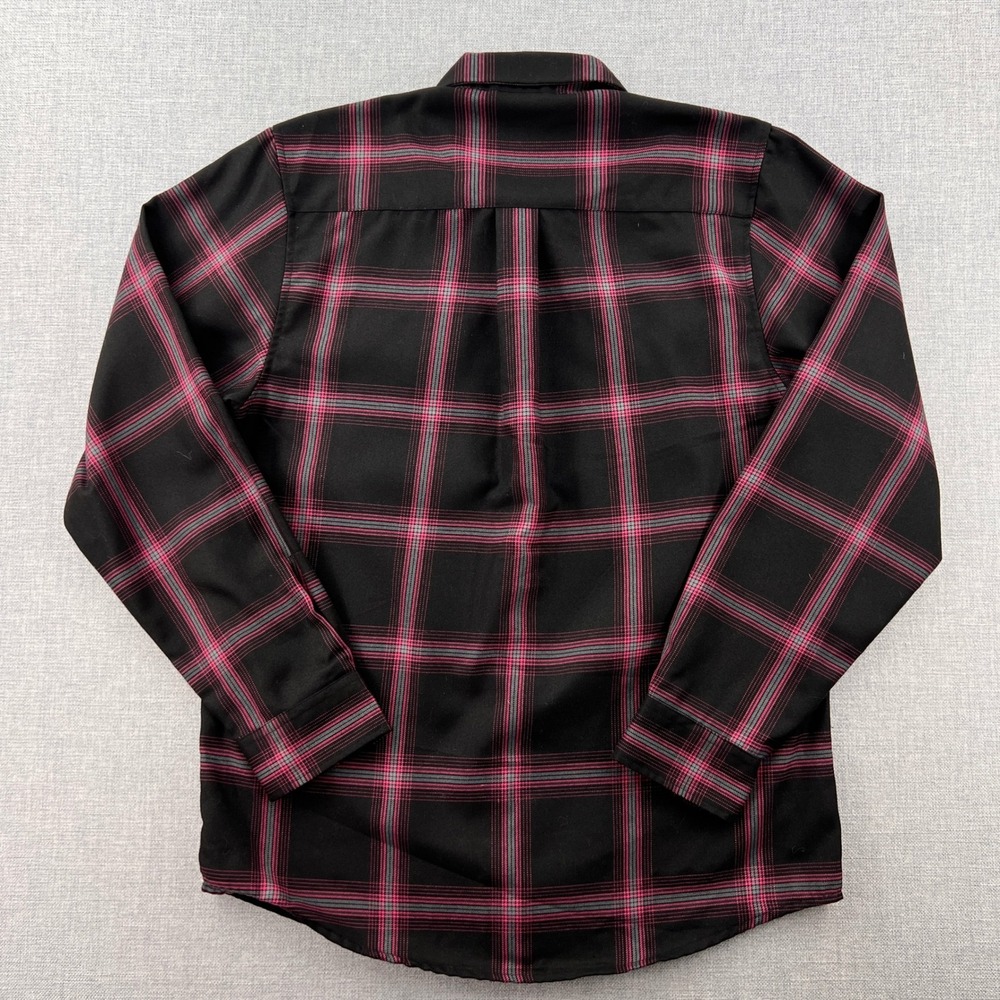 Dixxon Flannel Limited Edition Plaid Pearl Snap Shirt Men Medium Black Pink - Picture 4 of 12